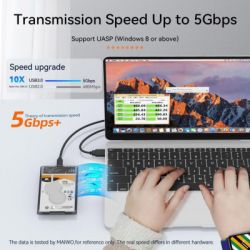 ������ ������� 2.5" Maiwo K2510B, Transparent, USB Type-C 3.1, 1xSATA HDD/SSD, ������� �� USB - �������� 4