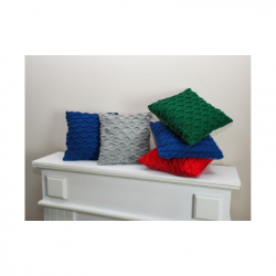 Подушка Прованс вязаная декоративная Косы красная 33х33 см (027419) - Картинка 3