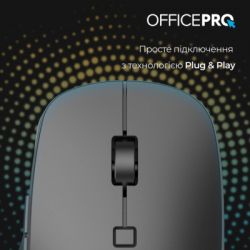 Мишка OfficePro M305B Silent Click Ergonomic Wireless Black (M305B) - Картинка 8