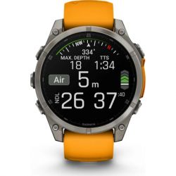 �����-���� Garmin fenix 8 47mm, AMOLED, Saph, Ti/Bare/Grpht, SparkOrg/GrphtBd, (010-02904-11) - �������� 9