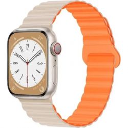 ������� ��� �����-����� Drobak Silicone Magnetic Link ��� Apple Watch All Series 38/40/41mm Starlight orange (898924)