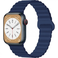 ������� ��� �����-����� Drobak Silicone Magnetic Link ��� Apple Watch All Series Ultra 2 49/45/44/42mm Midnight blue (898927)