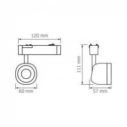  Videx LA76B 8.5W 4000K 48V Black (VL-TRMS-LA76B) -  2