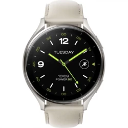 �����-���� Xiaomi Watch 2 Titan BHR9306GL Gray Case White Leather Strap (1093970) - �������� 2