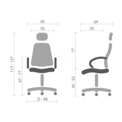 Офісне крісло Аклас Наомі RL(L) Чорний (Чорний) (00144671) - Картинка 12
