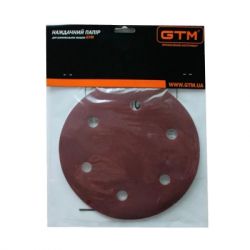 Наждачний папір GTM круг з отворами 215мм Р-60, липучка, 5шт. (SZB225V P60) - Картинка 2