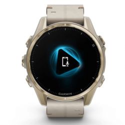 �����-���� Garmin fenix 8 43mm, AMOLED, Saph, SftGldSS/FogGryLeatherBnd, Excl, GPS (010-02903-40) - �������� 2