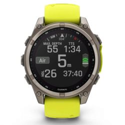 �����-�������� Garmin fenix 8 47mm,Saph Solar, BareTi/Graphite,AmpYe/GrphBnd (010-02906-21) - �������� 8
