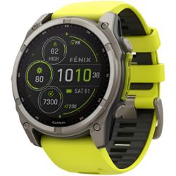 �����-�������� Garmin fenix 8 51mm,Saph Solar, BareTi/Graphite,AmpYe/GrphBnd (010-02907-21)