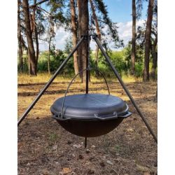 Котел туристический Brizoll чавунний азіатський з кришкою-сковородою 10 л (KA10-2) - Картинка 12