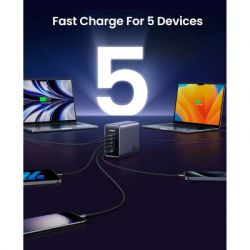 Зарядное устройство Ugreen 5xUSB 300W Nexode (5хUSB-C) CD333 (90903B) - Картинка 4