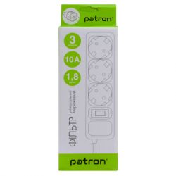 Мережевий фільтр живлення Patron EXT-PN-SP-1032, 1.8m Black (EXT-PN-SP-1032) - Картинка 3