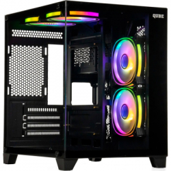 ������ Qube REEF ARGB, Black, MiniTower, ��� ��, ��� microATX / mini-ITX, 1xUSB 3.0 / 2xUSB 2.0, ����. CPU - 160 �� / VGA - 320 ��, 4x120 ��, ������� �� ���� ����� �� ������������� ���� (REEF_GMNU3)