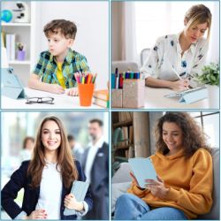 Чехол для планшета BeCover Tri Fold Hard Apple iPad Mini 7 2024 Light Blue (712453) - Картинка 6