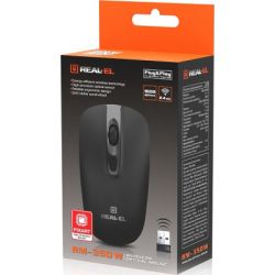 Мишка REAL-EL RM-350W Wireless Black/Gray (EL123200043) - Картинка 8