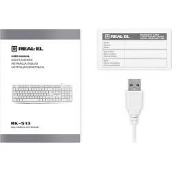 Клавіатура REAL-EL RK-513 USB White (EL123100047) - Картинка 7