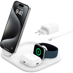 �������� ������� Belkin 3in1 Magnetic Foldable iPhone/Watch/AirPods Qi2 15W white (WIZ029VFWH) - �������� 6