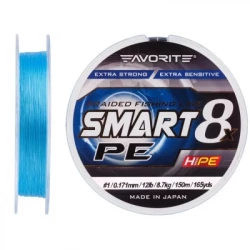 Шнур Favorite Smart PE 8x 150м 1.0/0.171mm 12lb/8.7kg Sky Blue (1693.10.73) - Картинка 2