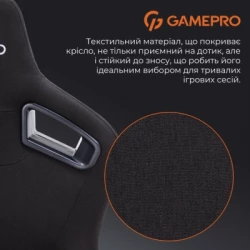 Крісло ігрове GamePro GC900B Size XL Fabric Black (GC900B) - Картинка 5