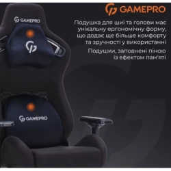 Крісло ігрове GamePro GC900B Size XL Fabric Black (GC900B) - Картинка 9