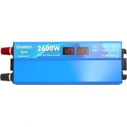 Автомобильный инвертор Choetech 12/220V 1300Вт, чистая синусоида (CJ2600Q-V2) - Картинка 2