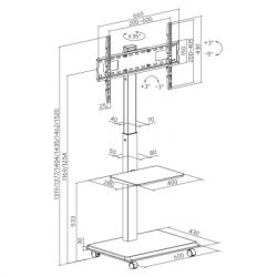 Стійка з кріпленням для телевізора OfficePro TVS302B - Картинка 9