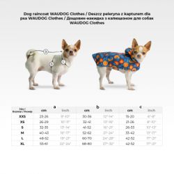 Дождевик для животных WAUDOG Clothes Накидка с капюшоном Зубастые монстры S (356-4048) - Картинка 2