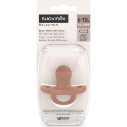 Пустушка Suavinex Colour Essence силіконова фізіологічна, 6-18 міс. коричнева (308088) - Картинка 3