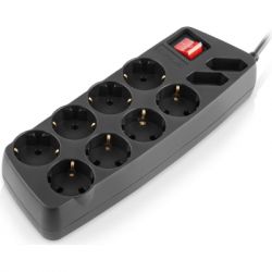 Сетевой фильтр питания REAL-EL REAL-EL RS-10 Protect, 1.8m, black (EL122300038) - Картинка 2