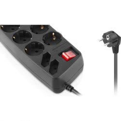 Сетевой фильтр питания REAL-EL REAL-EL RS-10 Protect, 1.8m, black (EL122300038) - Картинка 3