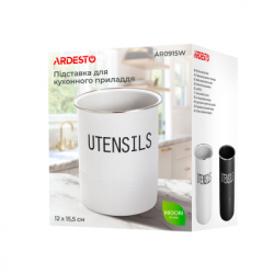 Підставка для кухонного приладдя ARDESTO Midori 12х15.5см, метал, білий (AR0915W) - Картинка 4