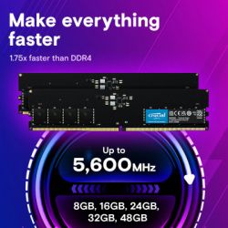 Модуль пам'яті для комп'ютера DDR5 32GB 5600 MHz Micron (CT32G56C46U5T) - Картинка 3