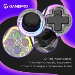 ������� GamePro GPS13T BT 5.3/USB/PC/iOS/Android/PS3/PS4 RGB Transparent (GPS13T) - �������� 9