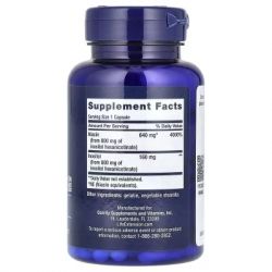 Витаминно-минеральный комплекс Life Extension Ниацин, Витамин В3, 640 мг, No Flush Niacin, 100 капсул (LEX-37310) - Картинка 2