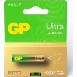 Батарейка Gp AAA LR03 ULTRA Alcaline * 2 (24AU21-SB2 / 4891199218101) - Картинка 2