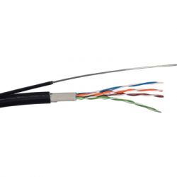   GEAR UTP 305, cat.5e, CCA, 4*2*0,51, PVC+PE, outdoor, steel wire (GEC-UTPCCAOUTSC051305)