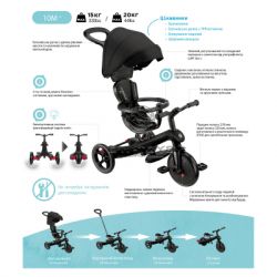 Детский велосипед Globber Explorer Trike 4 в 1, синий (634-100) - Картинка 10