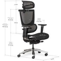 Кресло офисное Mealux S8 Air Black (HF-S8P M/B) - Картинка 11