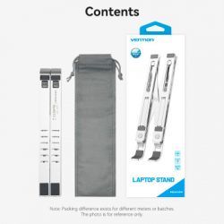 Підставка для ноутбука Підставка до ноутбука Vention Laptop X-type Stand Silver Aluminum Alloy (KDMI0) - Картинка 12