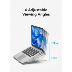 Підставка для ноутбука Підставка до ноутбука Vention Laptop X-type Stand Silver Aluminum Alloy (KDMI0) - Картинка 5