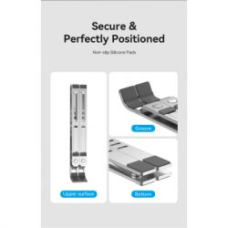 Підставка для ноутбука Підставка до ноутбука Vention Laptop X-type Stand Silver Aluminum Alloy (KDMI0) - Картинка 8