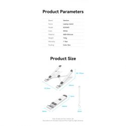Підставка для ноутбука Підставка до ноутбука VENTION Laptop X-type Stand White ABS 83-170мм (KDNW0) - Картинка 11