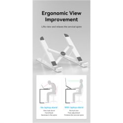 Підставка для ноутбука Підставка до ноутбука VENTION Laptop X-type Stand White ABS 83-170мм (KDNW0) - Картинка 4