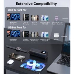 ������� ������������ Choetech 27000mAh, PD/140W in/out, 2*USB-C/PD5.0, QC3.0/22W, TFT Display (B670-CCGY) - �������� 5