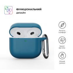 Чохол для навушників Armorstandart Hang Case для Apple AirPods 4 Lake Blue (ARM81281) - Картинка 2