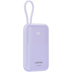 Батарея універсальна Canyon 10000mAh OnPower 101 PD/22.5W built-in cable Purple (CNS-CPB101PU) - Картинка 3