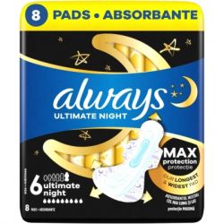 Гигиенические прокладки Always Ultimate Night Розмір 6 8 шт. (8700216213905) - Картинка 2