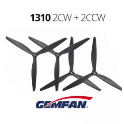 Пропелер для дрона Gemfan 13X10 Glass Fiber Nylon 3 Blade 1CW/1CCW- Black (X1310-B) - Картинка 2