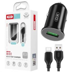Зарядний пристрій XO TZ12 QC3.0 (1USB/18W) + USB - Type-C Black (XO-TZ12-BK) - Картинка 4
