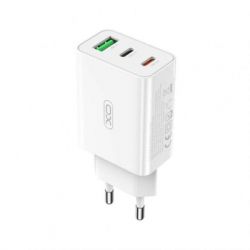 Зарядний пристрій XO L101 PD + QC3.0 (1USB/2Type-C/20W) + USB - MicroUSB White (XO-L101-WH) - Картинка 2